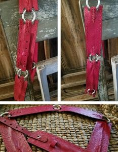 Red Leather Fashion Belt
